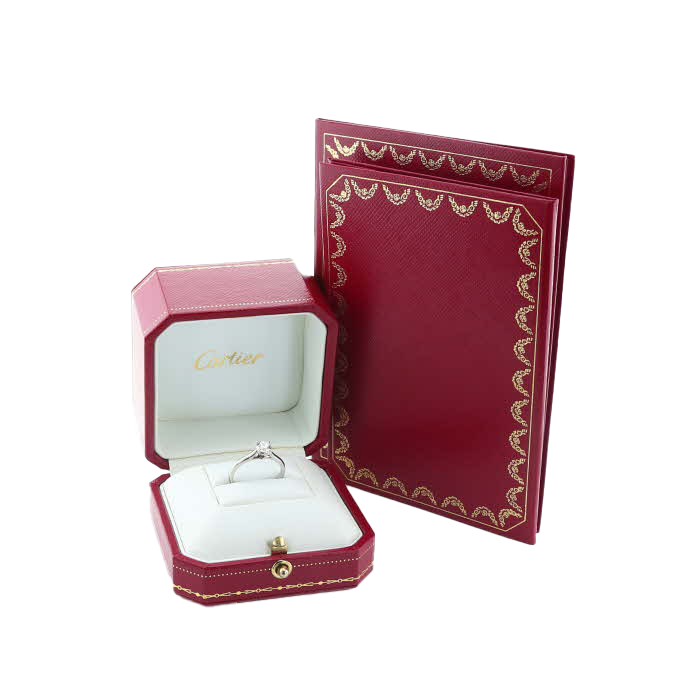 Bague solitaire Cartier 1895 en platine et diamant (0.51 carat) - Detail D2