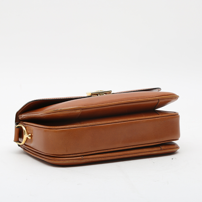 Borsa da spalla o a mano Celine Vintage in pelle marrone - Detail D5