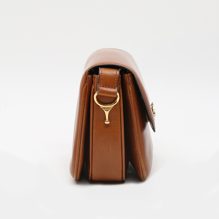 Borsa da spalla o a mano Celine Vintage in pelle marrone - Detail D6