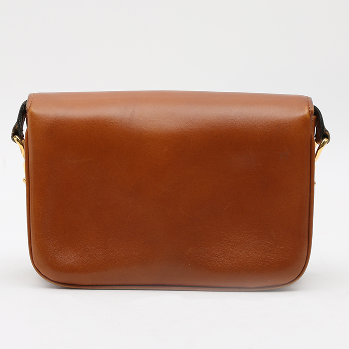 Borsa da spalla o a mano Celine Vintage in pelle marrone - Detail D8