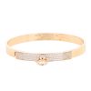Opening Hermès Collier de chien bracelet in pink gold and diamonds - 00pp thumbnail