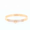 Brazalete que se puede abrir Hermès Collier de chien de oro rosa y diamantes - 360 thumbnail