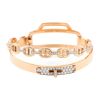 Brazalete Hermès Kelly de oro rosa y diamantes - 00pp thumbnail