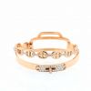 Brazalete Hermès Kelly de oro rosa y diamantes - 360 thumbnail