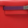 Bolso de mano Hermès  Kelly 25 cm en cuero epsom rojo y violeta Amethyst - Detail D1 thumbnail