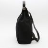 Hermès  Herbag bag worn on the shoulder or carried in the hand  in black canvas  and black leather - Detail D8 thumbnail