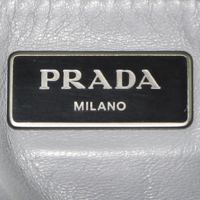Sac bandoulière Prada  Bomber en cuir noir - Detail D4