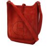 Hermès  Mini Evelyne shoulder bag  in red doblis calfskin - 00pp thumbnail