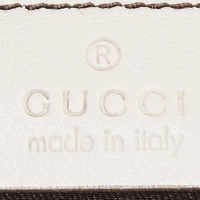 Sac à main Gucci  Gucci Vintage en toile siglée beige et cuir blanc - Detail D3