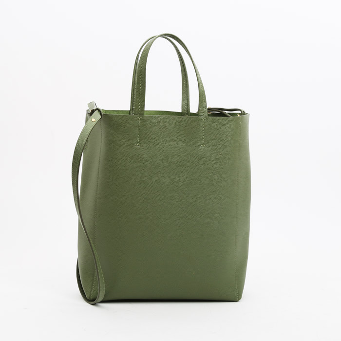 Shopping bag Celine  Cabas in pelle martellata verde - Detail D9