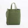 Celine  Cabas shopping bag  in green grained leather - Detail D9 thumbnail