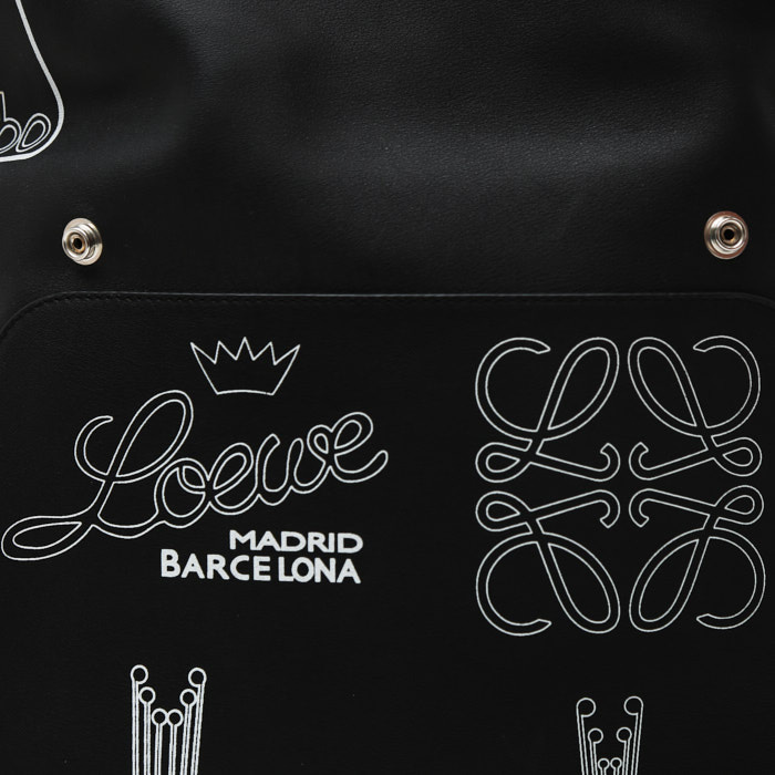 Mochila Loewe   en cuero negro - Detail D1