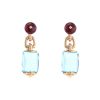 Bulgari Musa earrings in pink gold, tourmaline and topaz - 00pp thumbnail