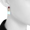 Bulgari Musa earrings in pink gold, tourmaline and topaz - Detail D1 thumbnail