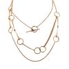 Collana lunga Hermès Filet d'Or in oro rosa - 00pp thumbnail