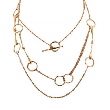Hermès Filet d'Or long necklace in pink gold