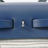 Borsa da spalla o a mano Hermès  Herbag in tela grigia e blu e mucca Hunter blu - Detail D5 thumbnail
