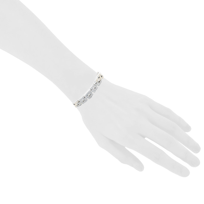 Bracciale Cartier Maillon Panthère in oro bianco e diamanti - Detail D1
