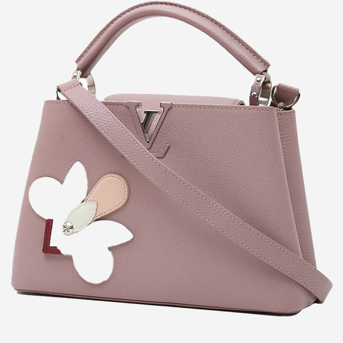 Louis Vuitton Capucines BB handbag in pink leather taurillon clémence