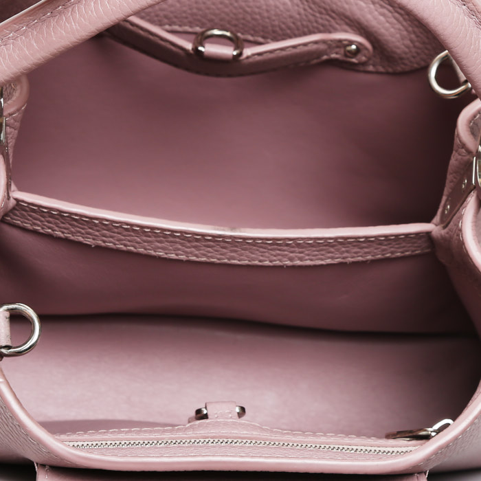 Louis Vuitton  Capucines BB handbag  in pink leather taurillon clémence - Detail D4