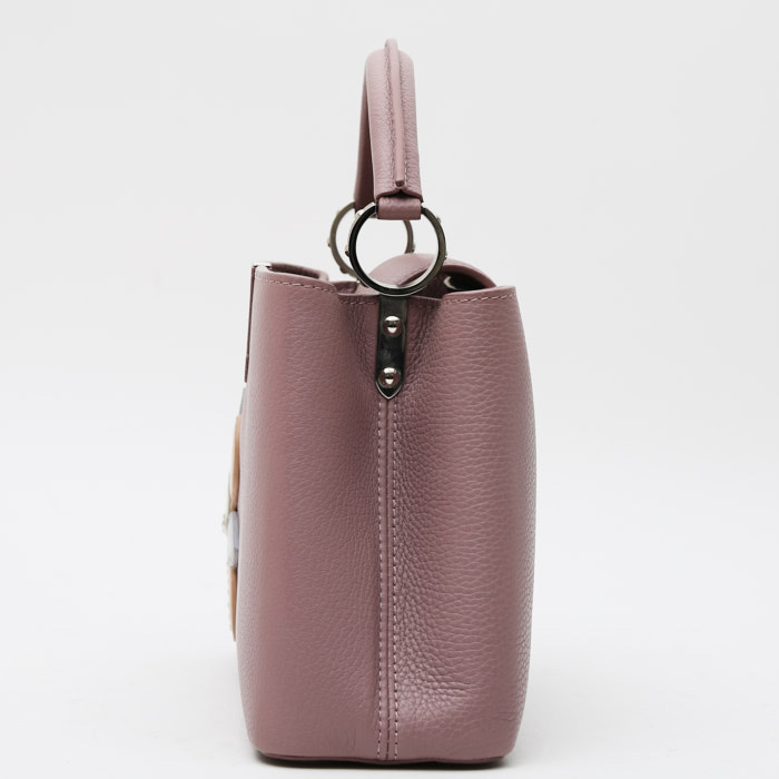Louis Vuitton  Capucines BB handbag  in pink leather taurillon clémence - Detail D8