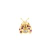 Spilla-pins Chopard Happy Diamonds in oro giallo, diamanti e rubini - 00pp thumbnail