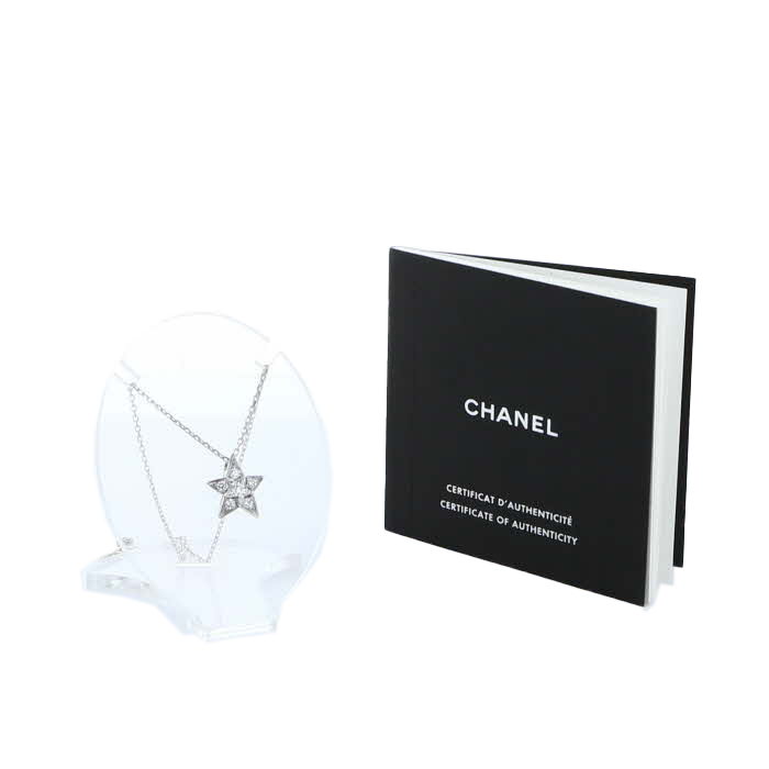 Collier Chanel Comètes petit modèle en or blanc et diamants - Detail D2