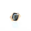 Pomellato Ritratto small model ring in pink gold, Blue London topaz and diamonds - 360 thumbnail