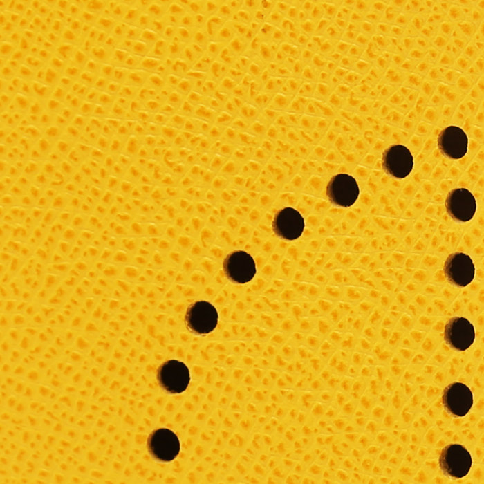 Hermès  Mini Evelyne handbag  in yellow epsom leather - Detail D1