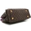 Borsa Louis Vuitton  Olympe in pelle viola e naturale e tela monogram marrone - Detail D4 thumbnail