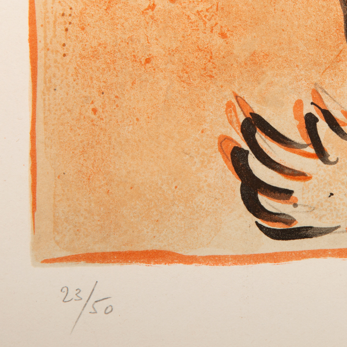 Marc Chagall, "La Vierge d'Israel", lithograph in colors on paper, signed and numbered, of 1960 - Detail D3