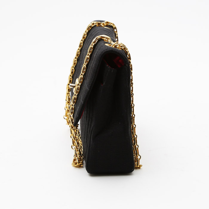 Bolso bandolera Chanel  Vintage en lona negra - Detail D6