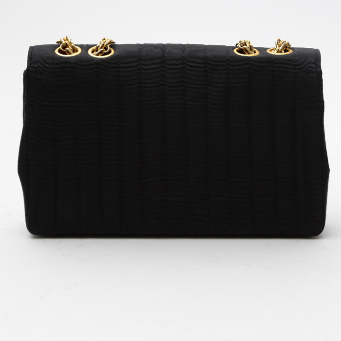 Chanel  Vintage shoulder bag  in black canvas - Detail D8