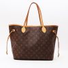 Shopping bag Louis Vuitton  Neverfull in tela monogram marrone e pelle naturale - Detail D8 thumbnail
