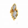 Anello  Vintage  in oro giallo, oro bianco e diamanti - 360 thumbnail