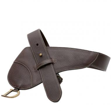 Dior Christian Dior Brown Leather Saddle Pochette Waist Bag