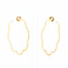 Chanel Camelia hoop earrings in yellow gold - 360 thumbnail