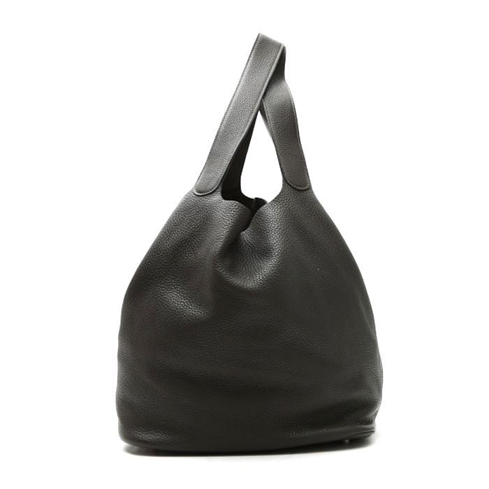 Hermès  Picotin Lock handbag  in grey leather taurillon clémence - Detail D6