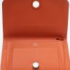 Portefeuille Hermès  Dogon en cuir Swift abricot - Detail D2 thumbnail