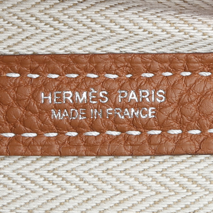 Hermès  Garden Party shopping bag  in gold togo leather - Detail D4
