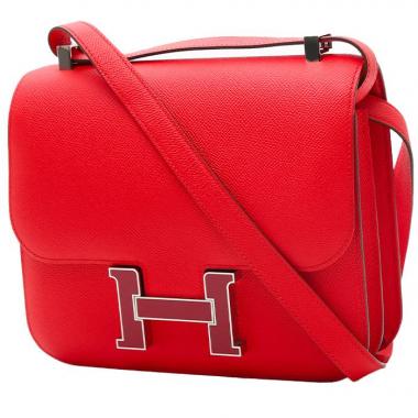 Hermes Pink Ostrich Leather Trim 23 Bag