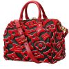 Louis Vuitton  Speedy Editions Limitées handbag  in red and white monogram canvas  and black leather - 00pp thumbnail