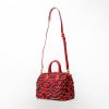 Louis Vuitton  Speedy Editions Limitées handbag  in red and white monogram canvas  and black leather - Detail D3 thumbnail