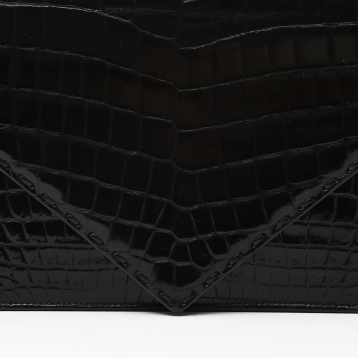 Borsa Bottega Veneta   in coccodrillo nero - Detail D1