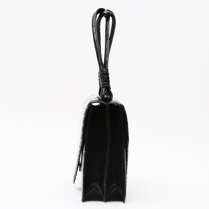 Bolso de mano Bottega Veneta   en cocodrilo negro - Detail D6