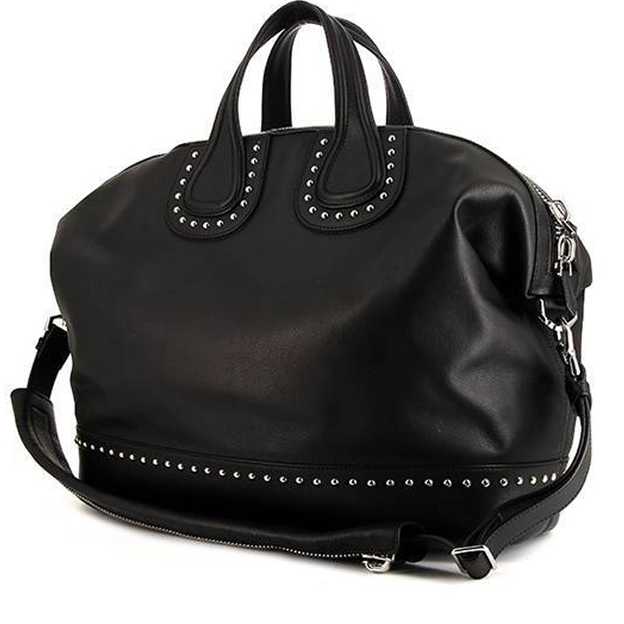 Givenchy Black Smooth Leather Studded Medium Nightingale Bag ○ Labellov ○  Buy and Sell Authentic Luxury