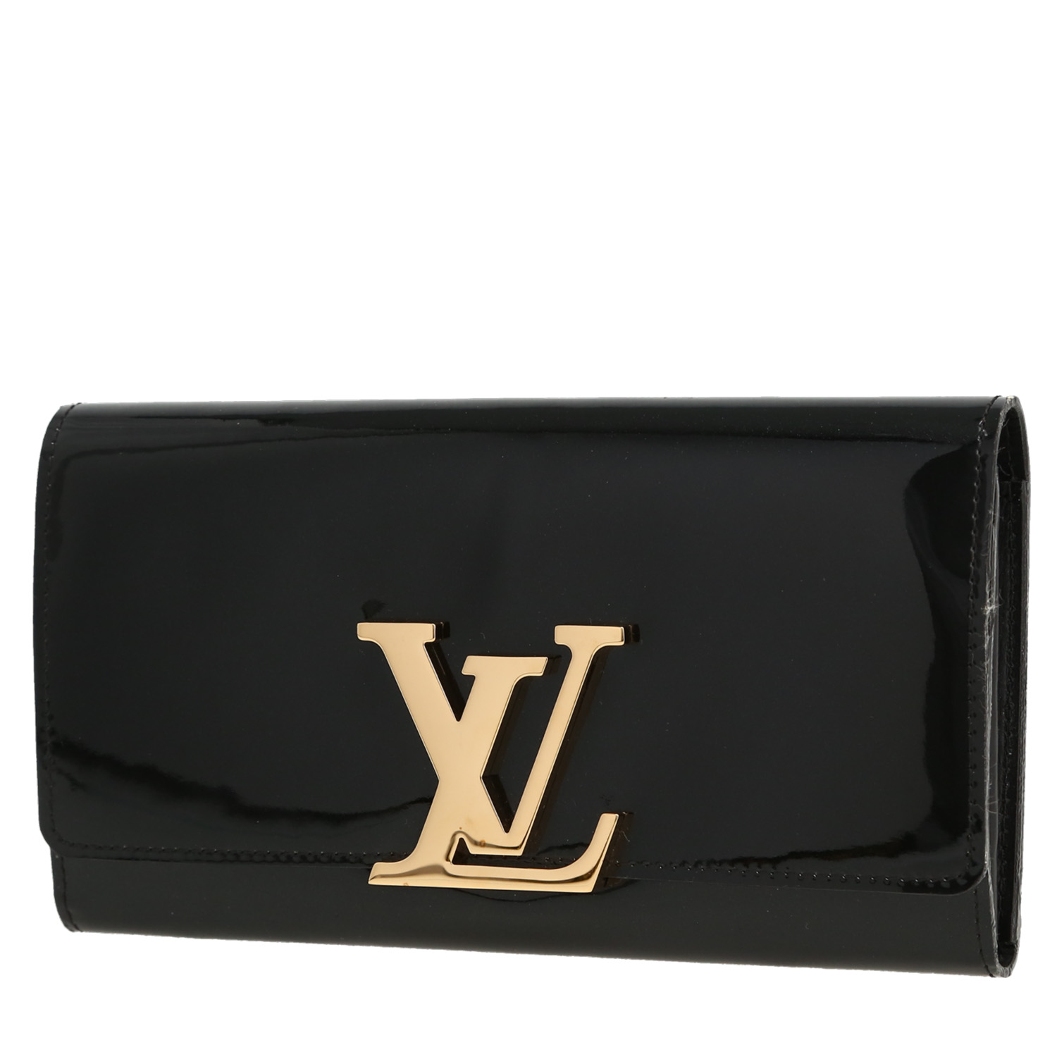 Charmant portefeuille Louis Vuitton en cuir Empreinte noir damier