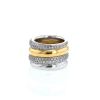 Pomellato Tubolare large model ring in yellow gold, white gold and diamonds - 360 thumbnail