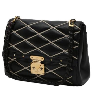 Borsa Louis Vuitton  Malletage in pelle trapuntata nera e bianca
