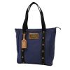 Shopping bag Louis Vuitton  Antigua in tela blu marino e nera - 00pp thumbnail